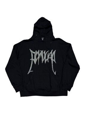 Rhinestone Bedazzled Gothic Asian Streetwear SUPEEON Black Hoodie Sweatshirt